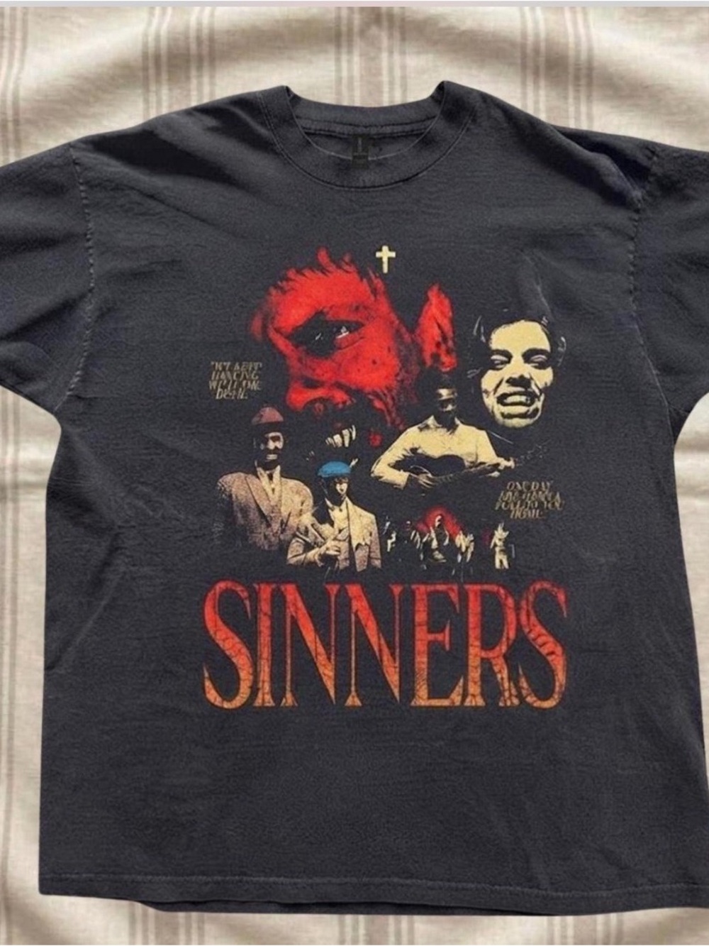 Sinners Movie Graphic Tee Black Shirt